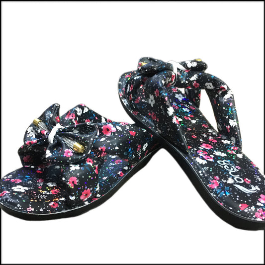 Women’s Floral Bow Slip-On Sandals – Stylish & Comfortable