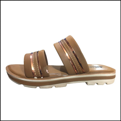 Astoria Women’s Triple Strap Comfort Sandals – Coffee Brown